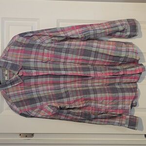 Plaid button down, XL